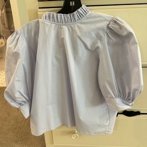 HUNTER BELL Stella top in light blue/purple mixed